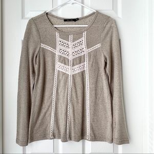 Doe & Rae Taupe Knit Top
